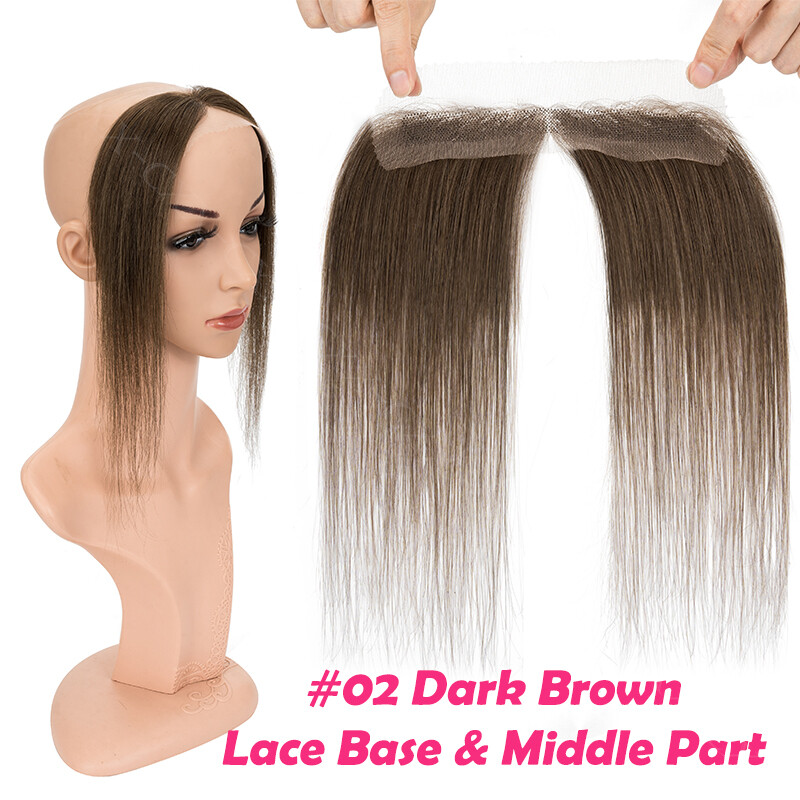 Frontal Hairline Swiss Lace / PU Thin Skin Toupee Remy 100% Human Hair Hairpiece