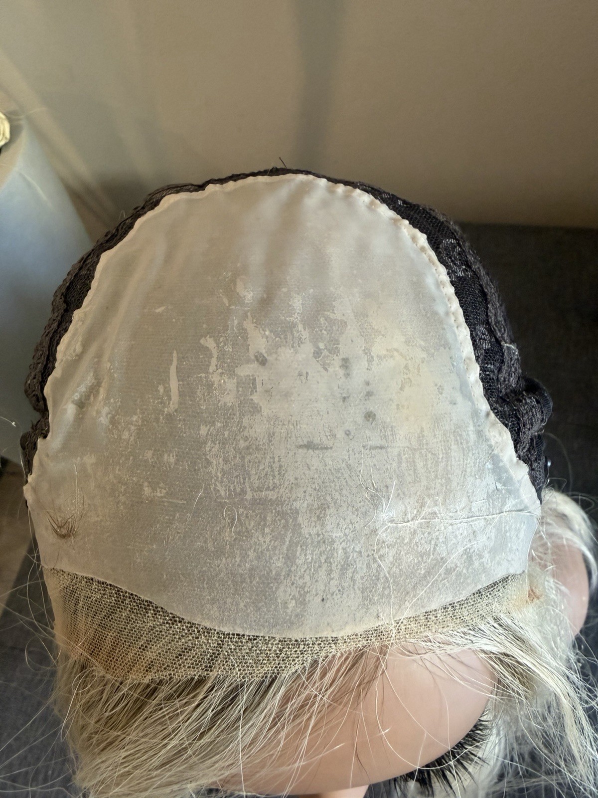 European Texture human hair wig Pre Owned Small Wig 18 Inches Lace Top