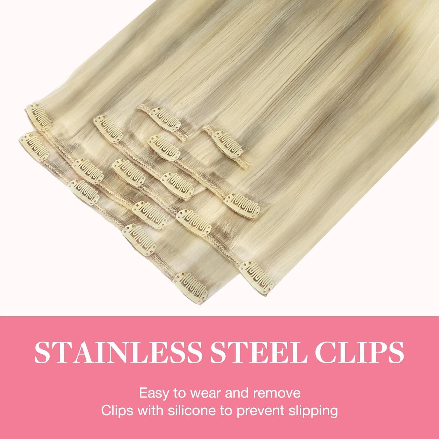 Seamless Balayage Clip-In Hair Extensions – 16 inch, 120g of Natural Elegance