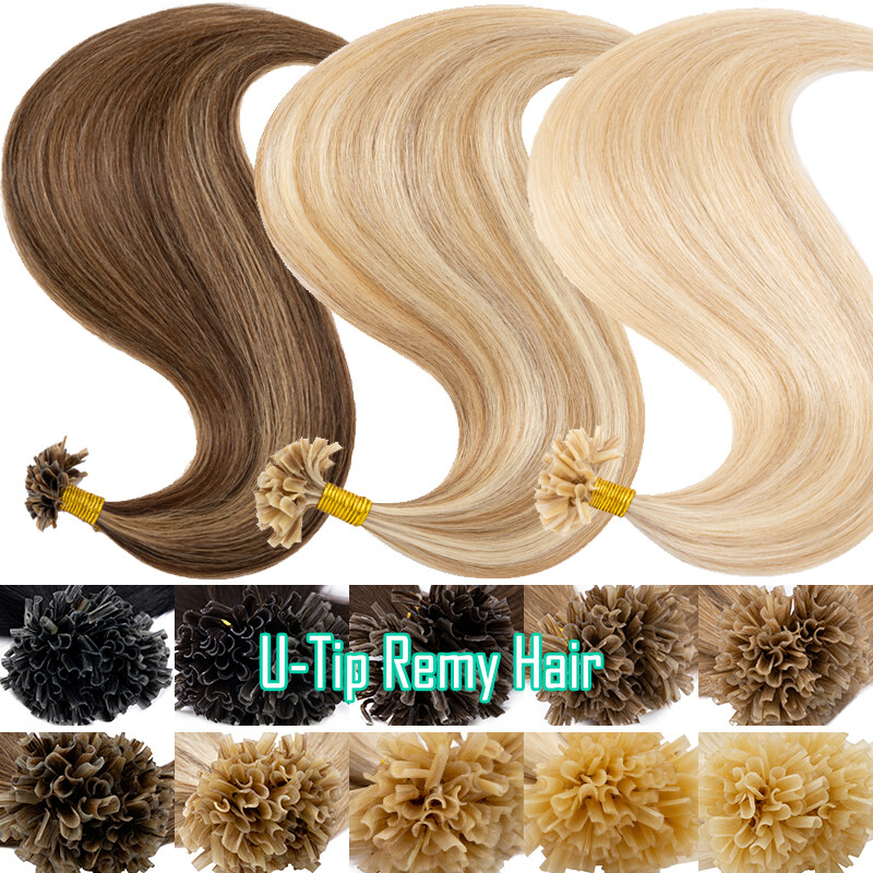 Russian U Tip Hair Pre Bonded Keratin Human Hair Extensions Fusion Thick 0.5G 1G