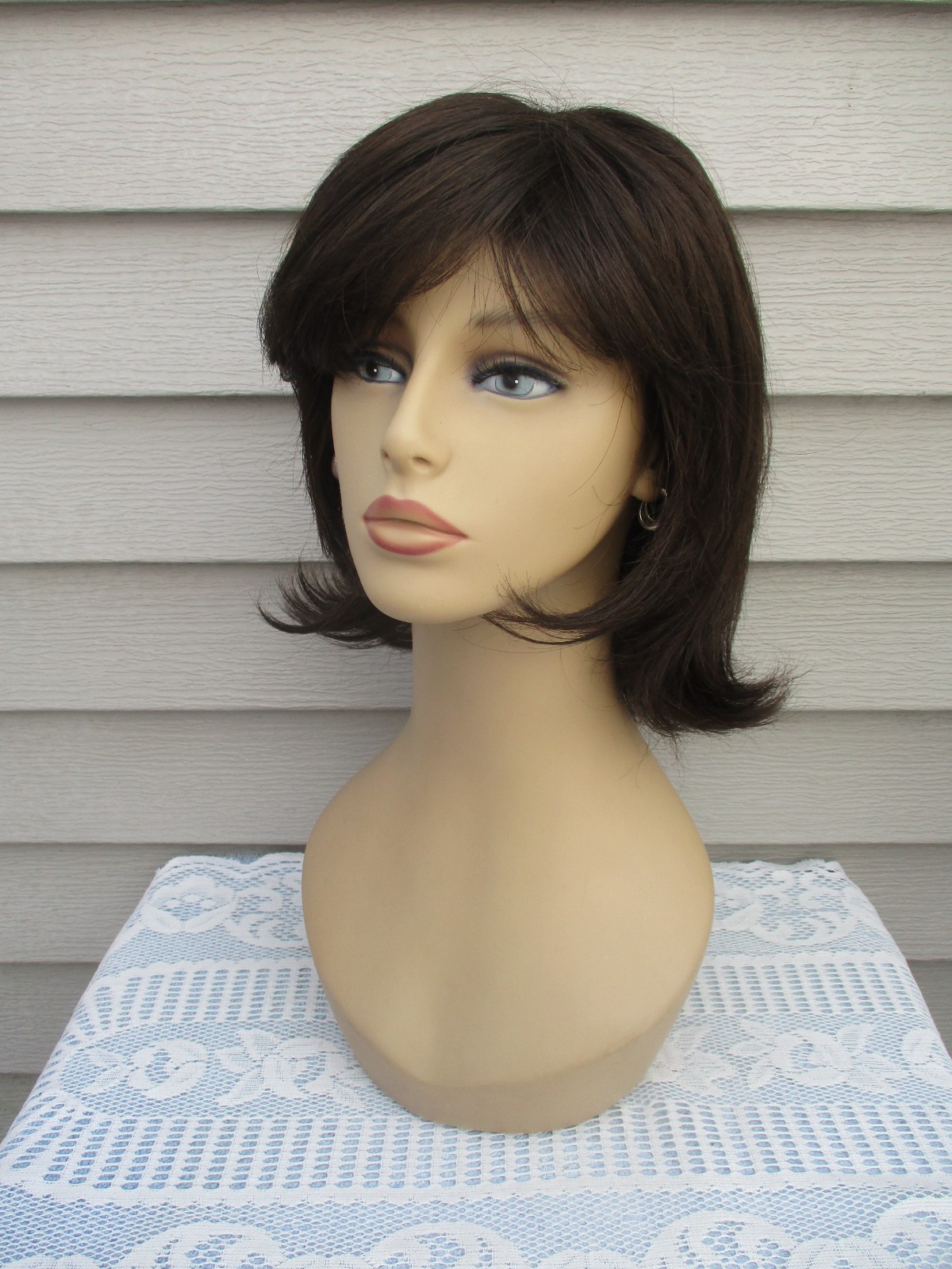 Noriko Wig CLAIRE Color CAPPUCINO Dark Brown Flip Style PLEASE READ