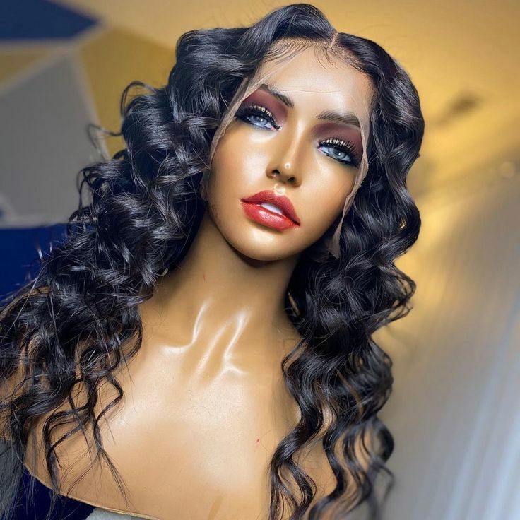 Wand Curls 13×4 Lace Front Wigs Loose Curly Remy Human Hair Wigs for Black Women