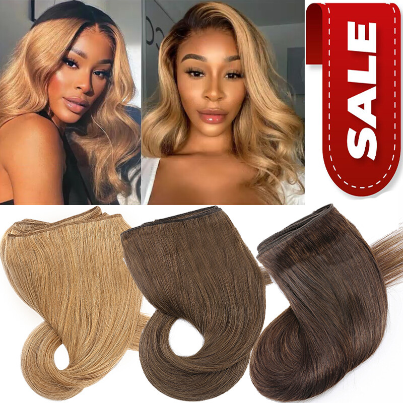 1-3 Bundles Brazilian Remy Virgin Human Hair Extensions Straight Body Wave Weave
