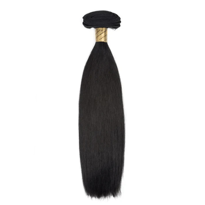 Bohyme Silky Straight Machine-Tied Weft Human Hair 18″ Color 1