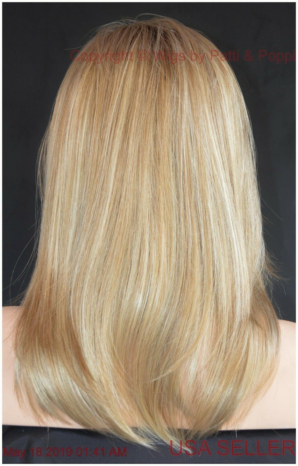 LAINE RENE OF PARIS WIG CREAMY TOFFEE R SLINKY HOT MEDIUM BOB SIDE BANGS