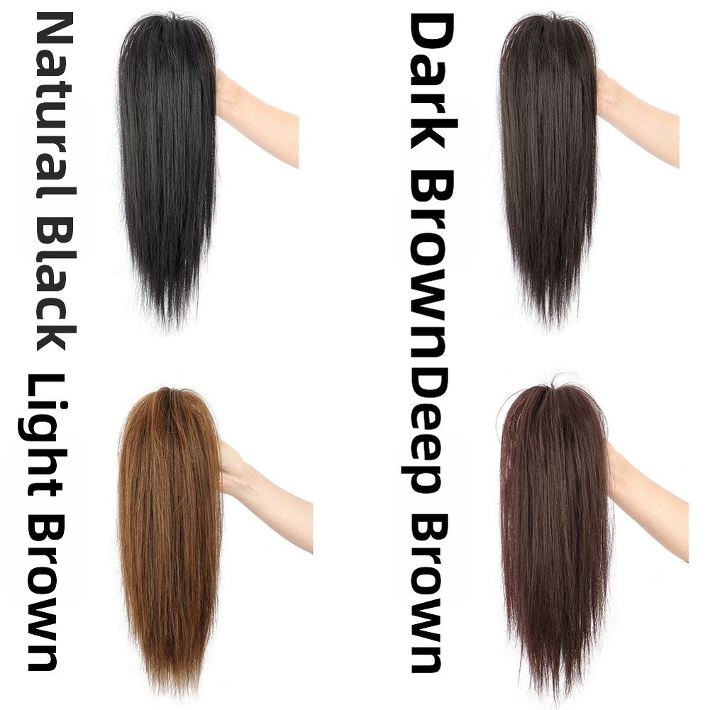 Synthetic Hair Ponytail Extensions Half Up Waterfall 35cm High Temperature Wire