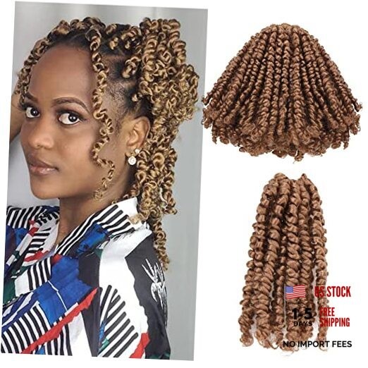 6 Inches 8 Packs Super Short Passion Twist Crochet Hair 6 Inch (Pack of 8) 27#