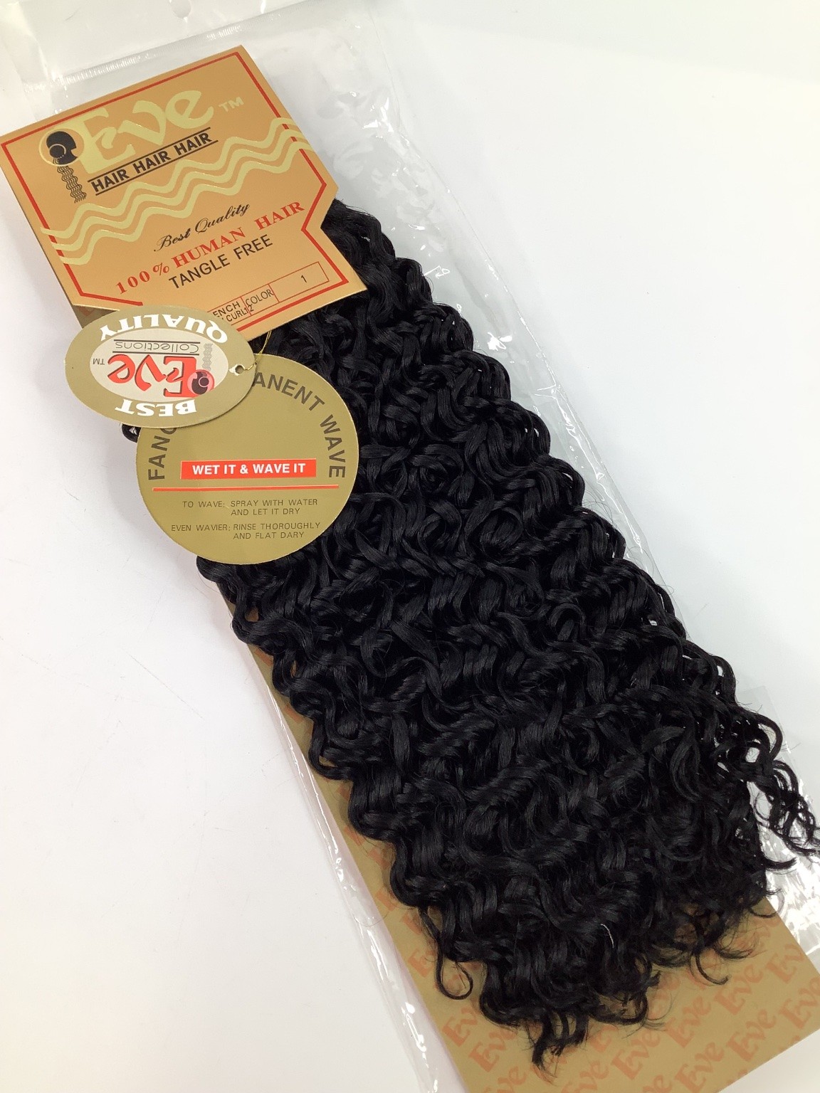 Eve Super Wave French Refine 100% Human Hair Extensions Color 1