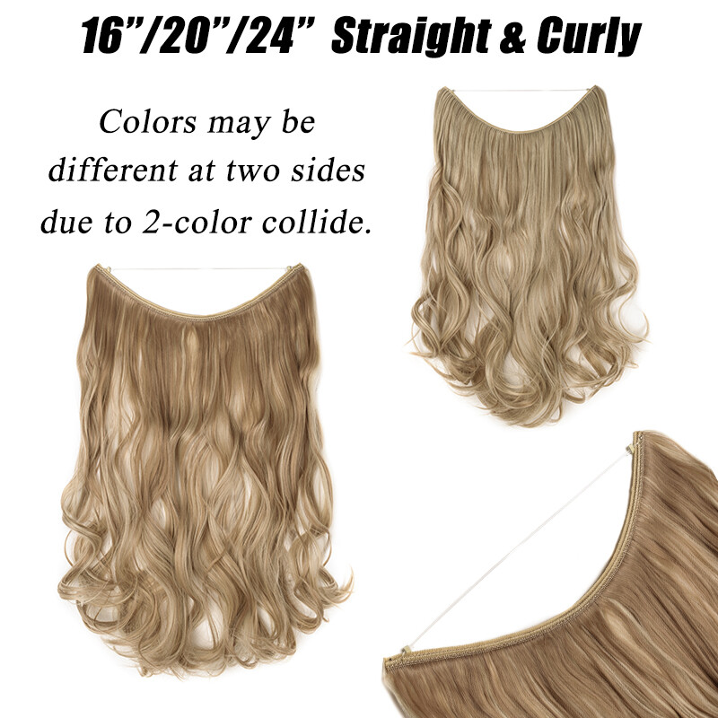 100% Natural One Piece Hair Extension 3/4 Full Head Hairpiece As Human Ombre mix