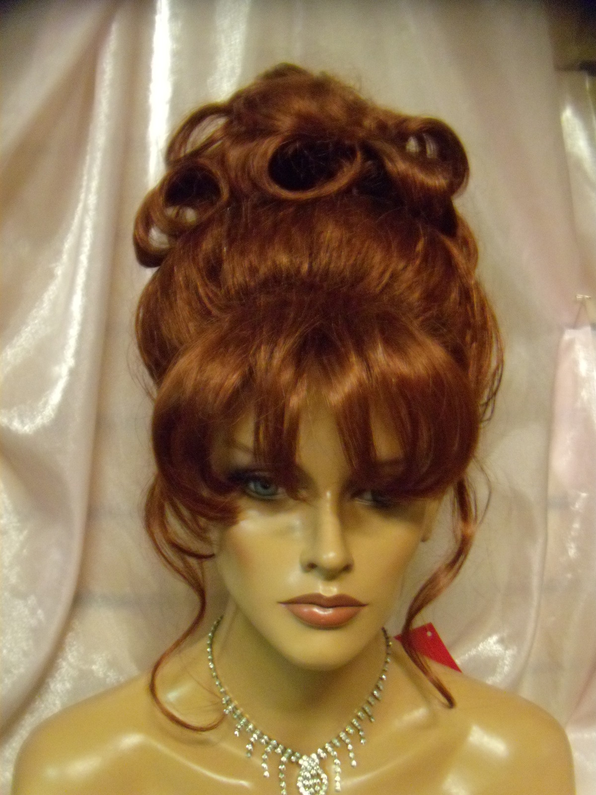 VEGAS WIGS CORONATION UPDO SMOOTH FRENCH TWIST Cinderella style curls ringlets