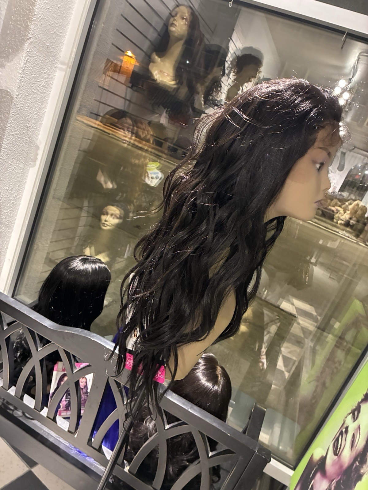 Baby hair Freepart Human Hair Blend Lacefront Wig