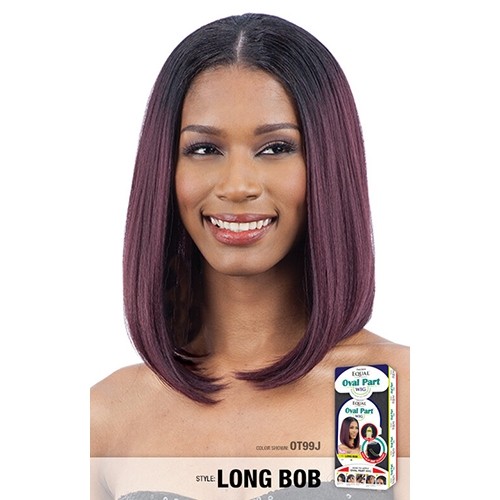 U-Part wig Oval part long bob