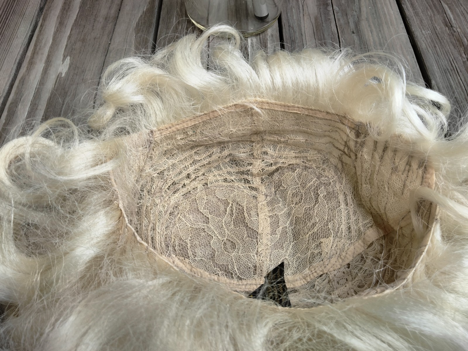 Vintage WEST BAY Curly Wig Blonde Synthetic Modacrylic Korea Japan Fiber