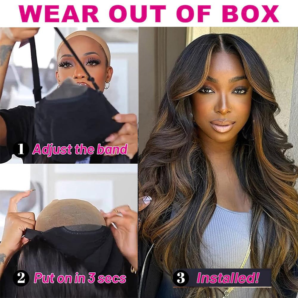 Transparent Lace Wigs Human Hair Ombre 1B/30 Lace Front Wigs 5×5 Boyd Wave