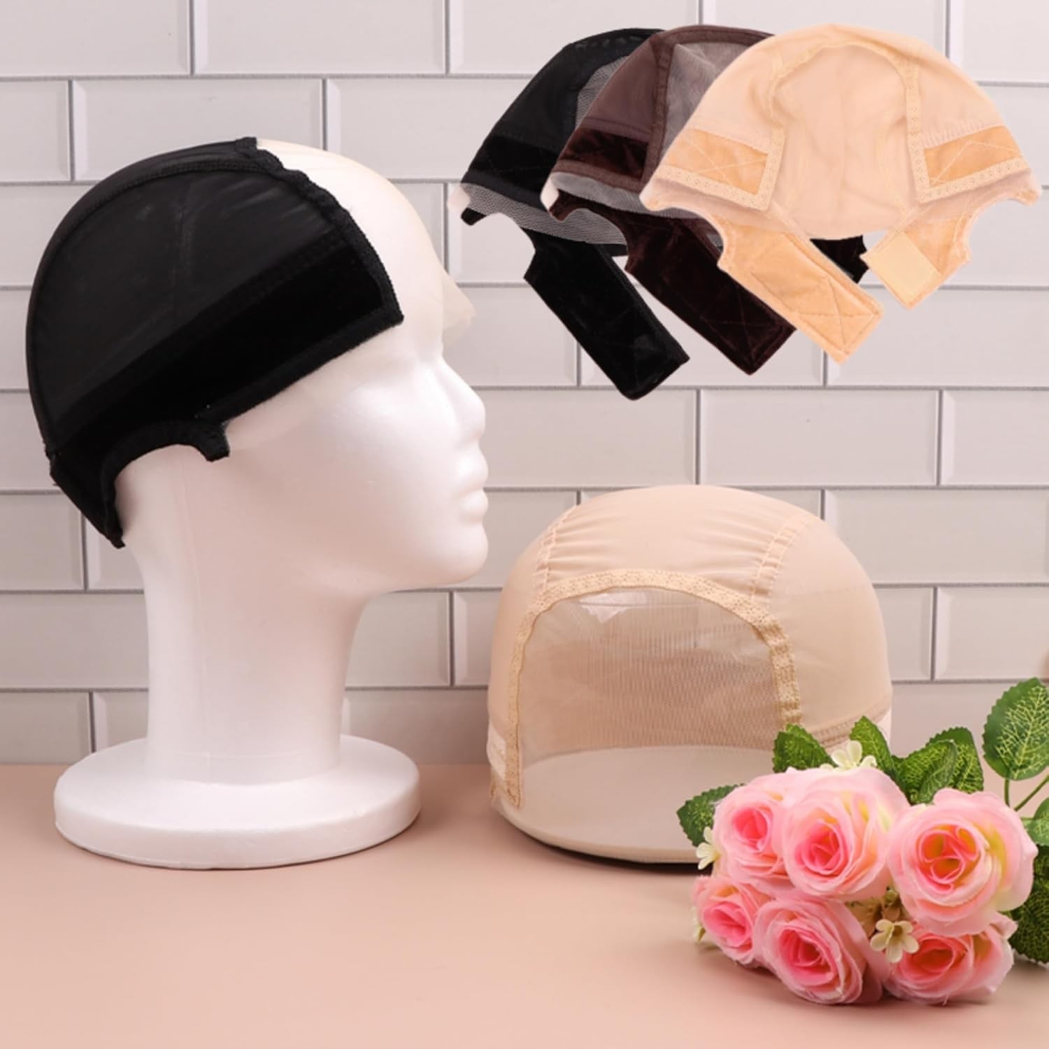 Lace Wig Caps for Women, Wig Caps with Grip Band for Keeping Wigs in Place, G…