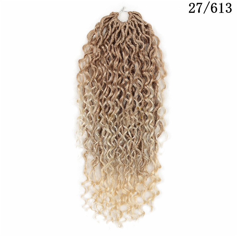 14″-26″ Goddess Faux Locs Crochet Hair River Locs Curly Braiding Hair Extensions