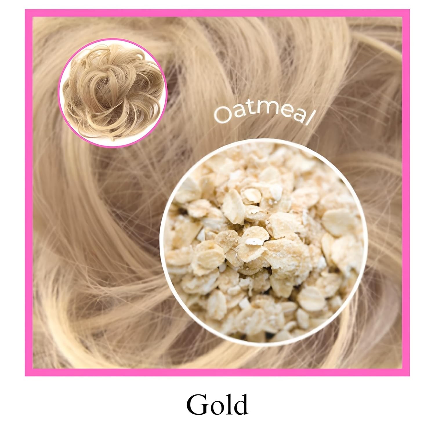 Juvabun Messy Bun Hair Extension JB-MB-04 Elastic Band Bun Hairpiece – Gold