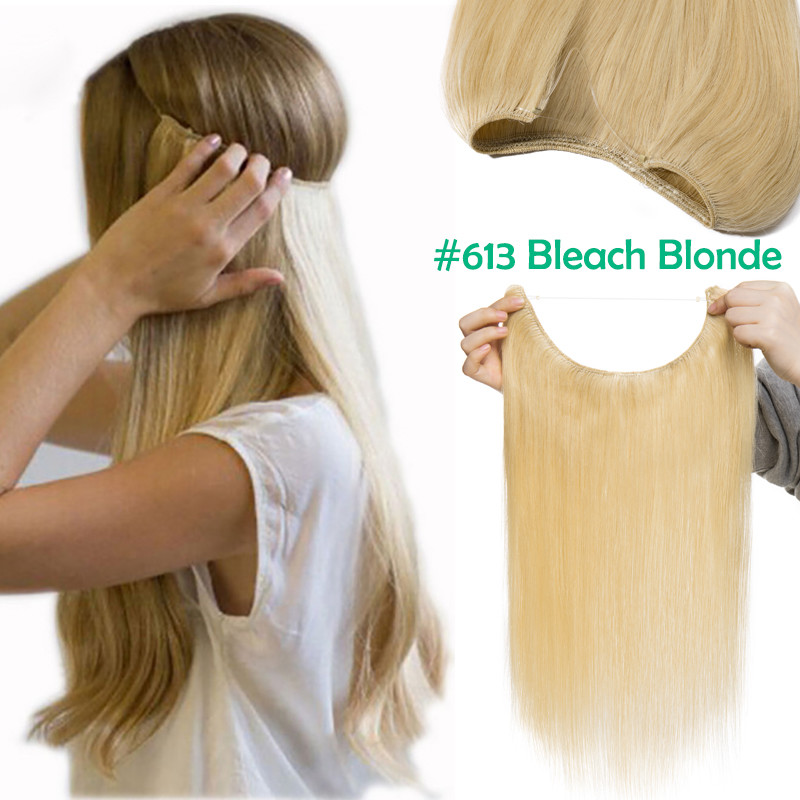 100g Hidden Headband Wire In 100% Real Human Hair Extensions Weft Hairpiece US