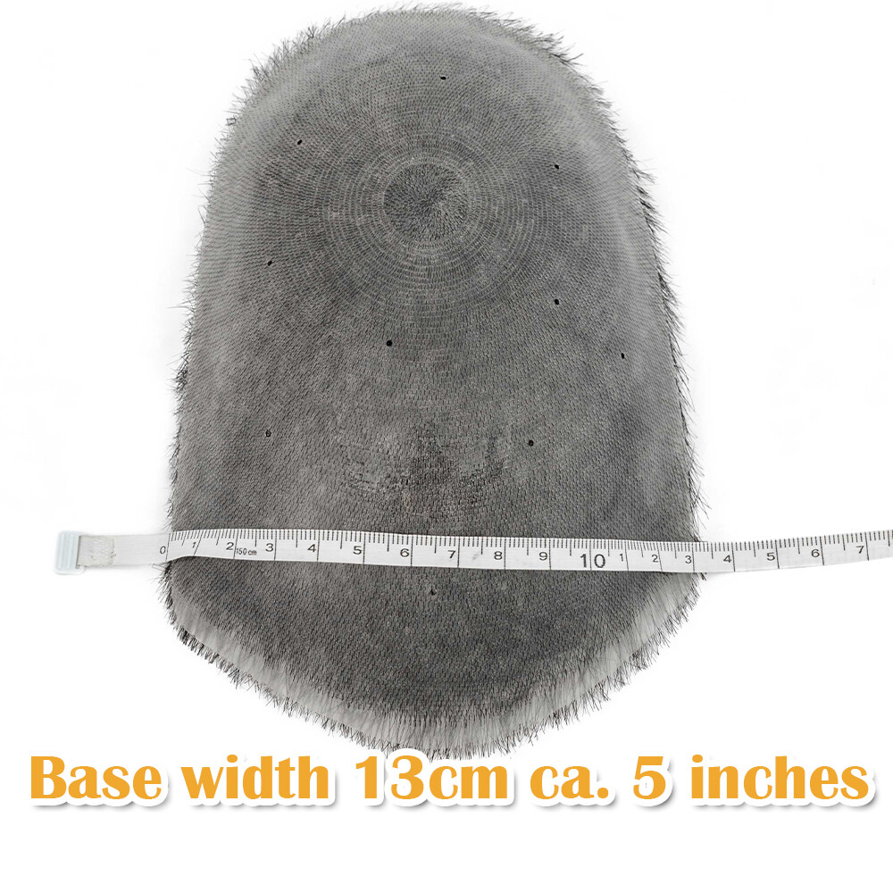 Men Toupee Short 1cm Buzz Cut Remy Virgin Human Hair Skin PU Bald Head Hairpiece