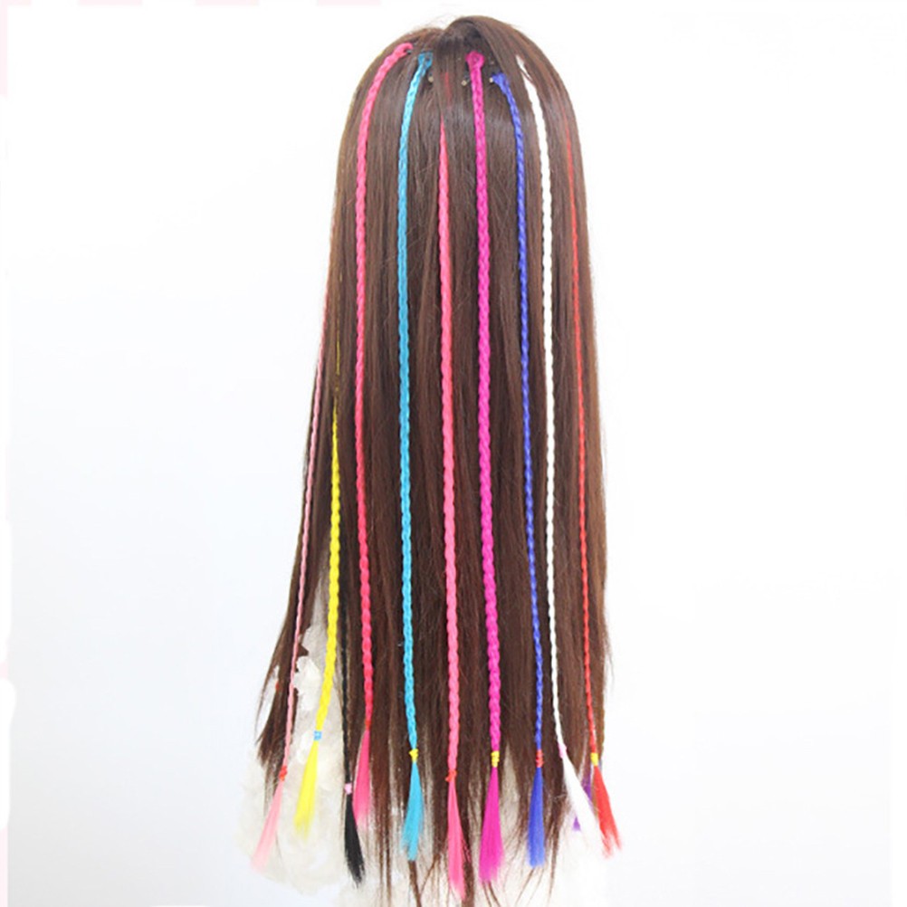 12Pcs Clip in Braids Hair Extensions for Daily Dress Up and Special Occasions