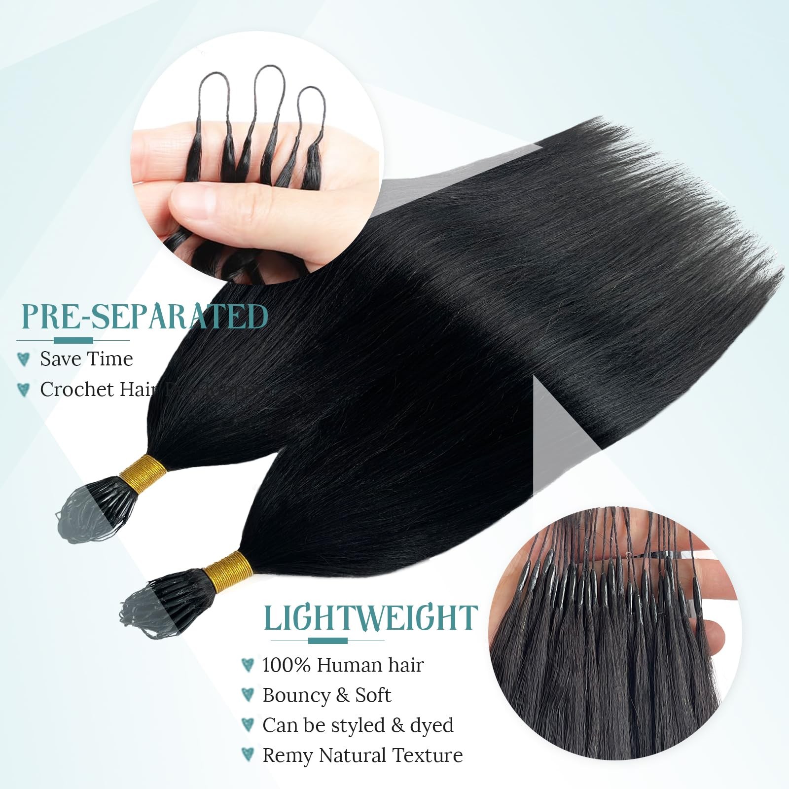 Munx Knotless Pre-Separated Crochet Hair Extensions For Black Women 50G 16 Inch