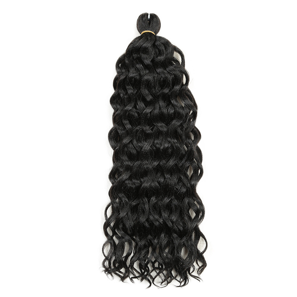 18″/24″ Deep Wave Crochet Braids Hawaii Curls Braiding Hair Extension Synthetic