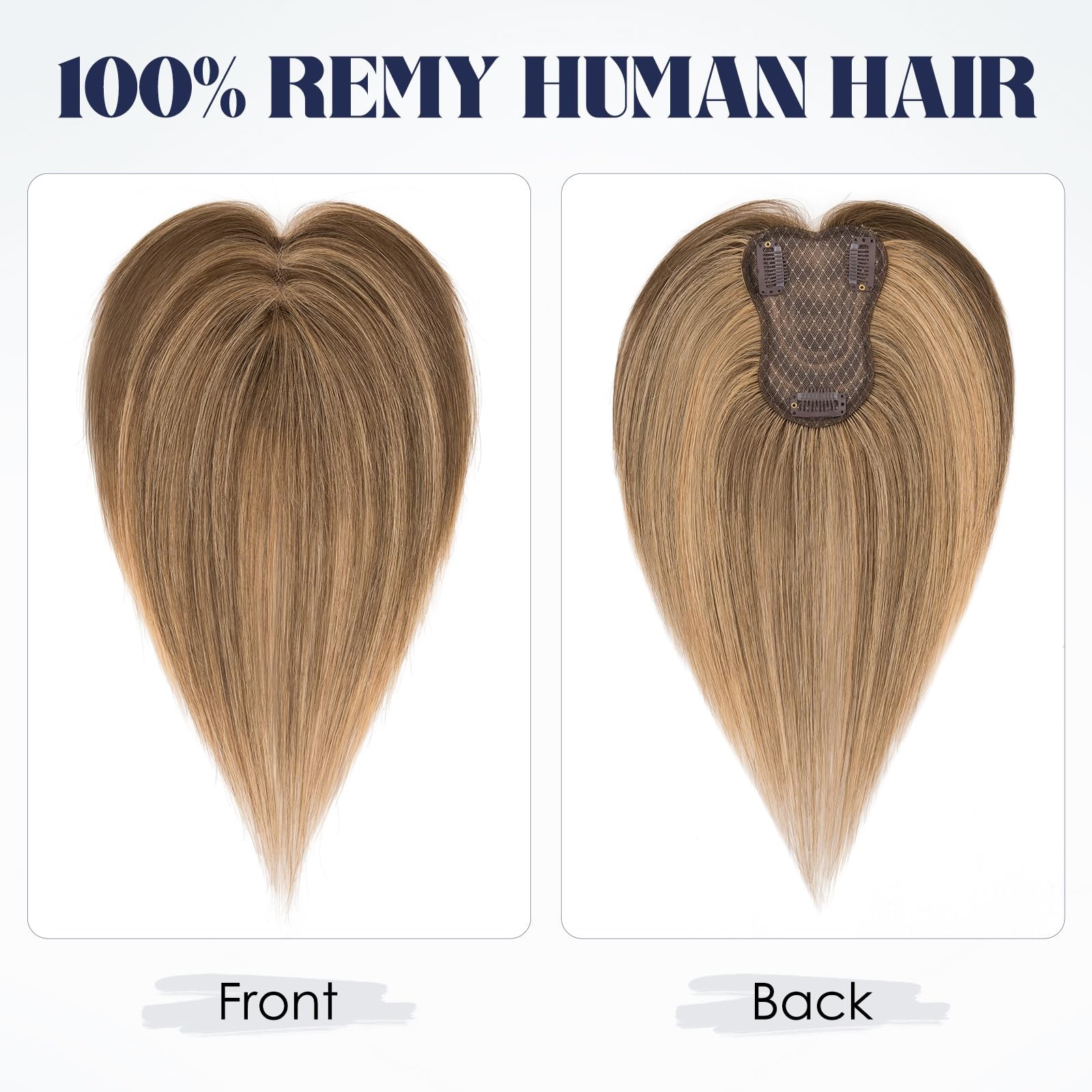 My-Lady Human Hair Toppers For Women Real Human Hair Side Bangs Hand-Tied Thin