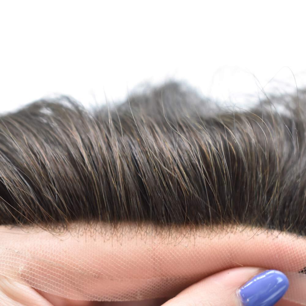 Hair Replacement System For ManSwiss Lace hairpiece Men Toupee Full French Lace