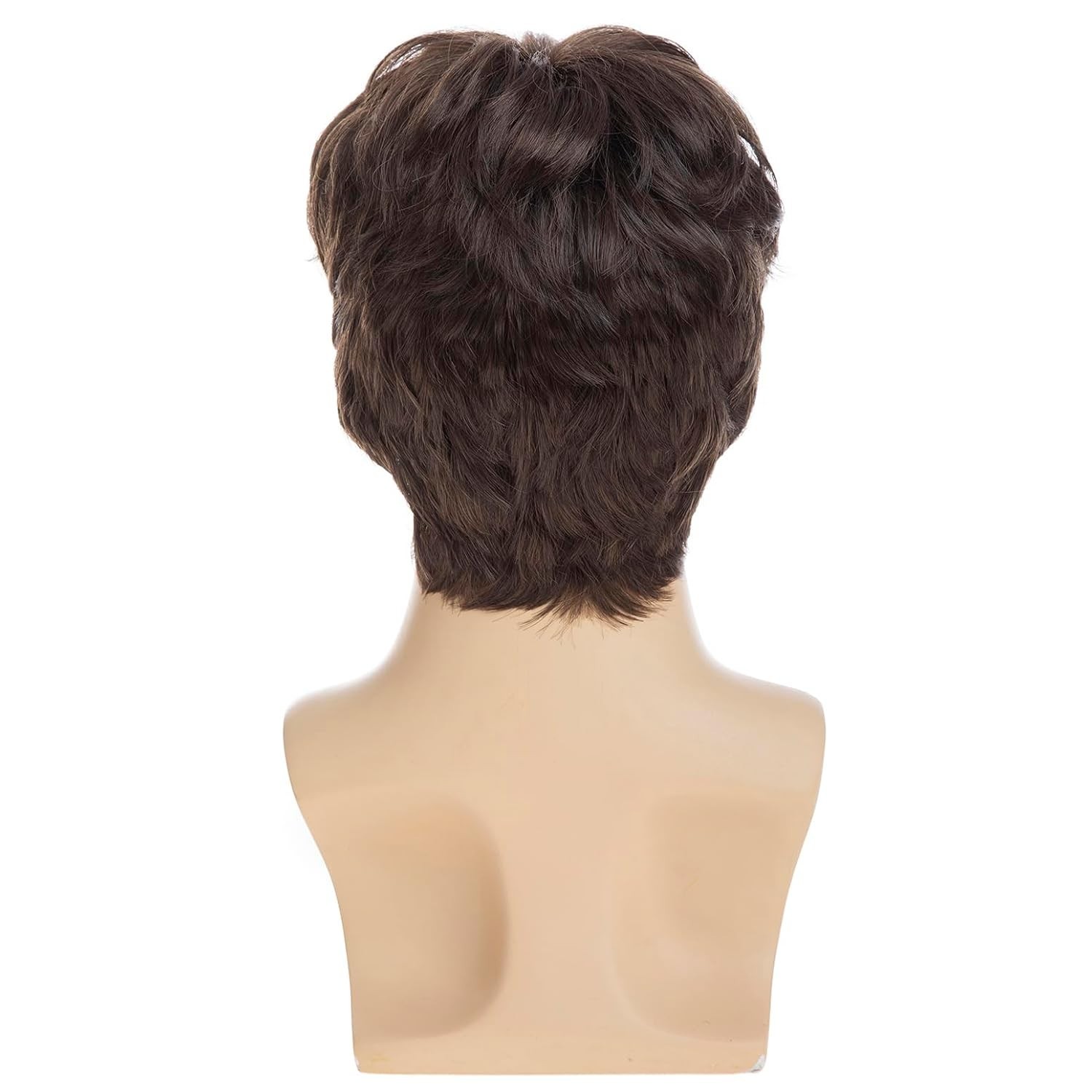 Dsimeig Mens Short Brown Wig Synthetic Natural Replacement Hair Wig for Daily…