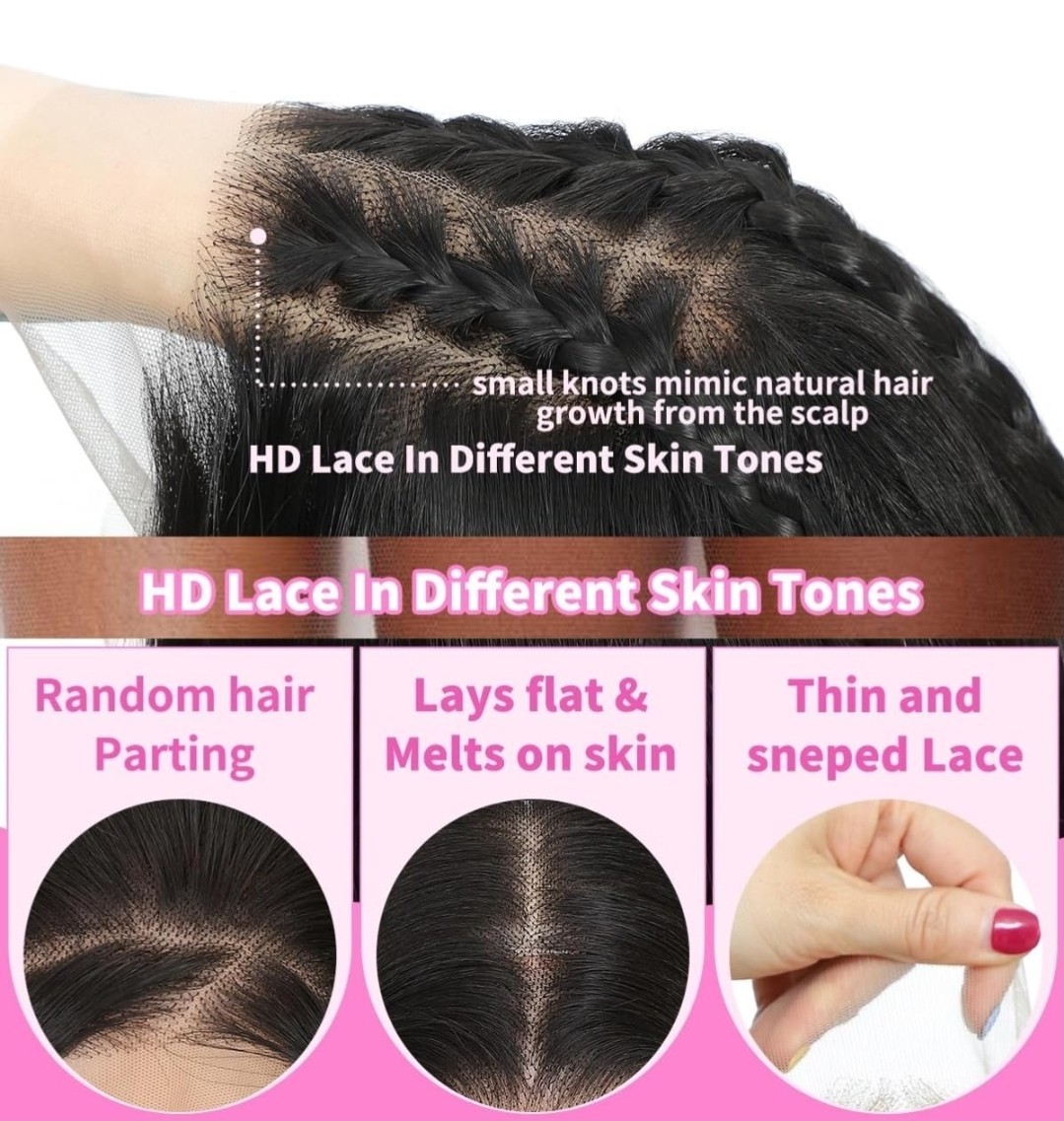 HD Lace Front Wig Human Hair Blend Highlights Wavy Curly Honey BROWN Blonde