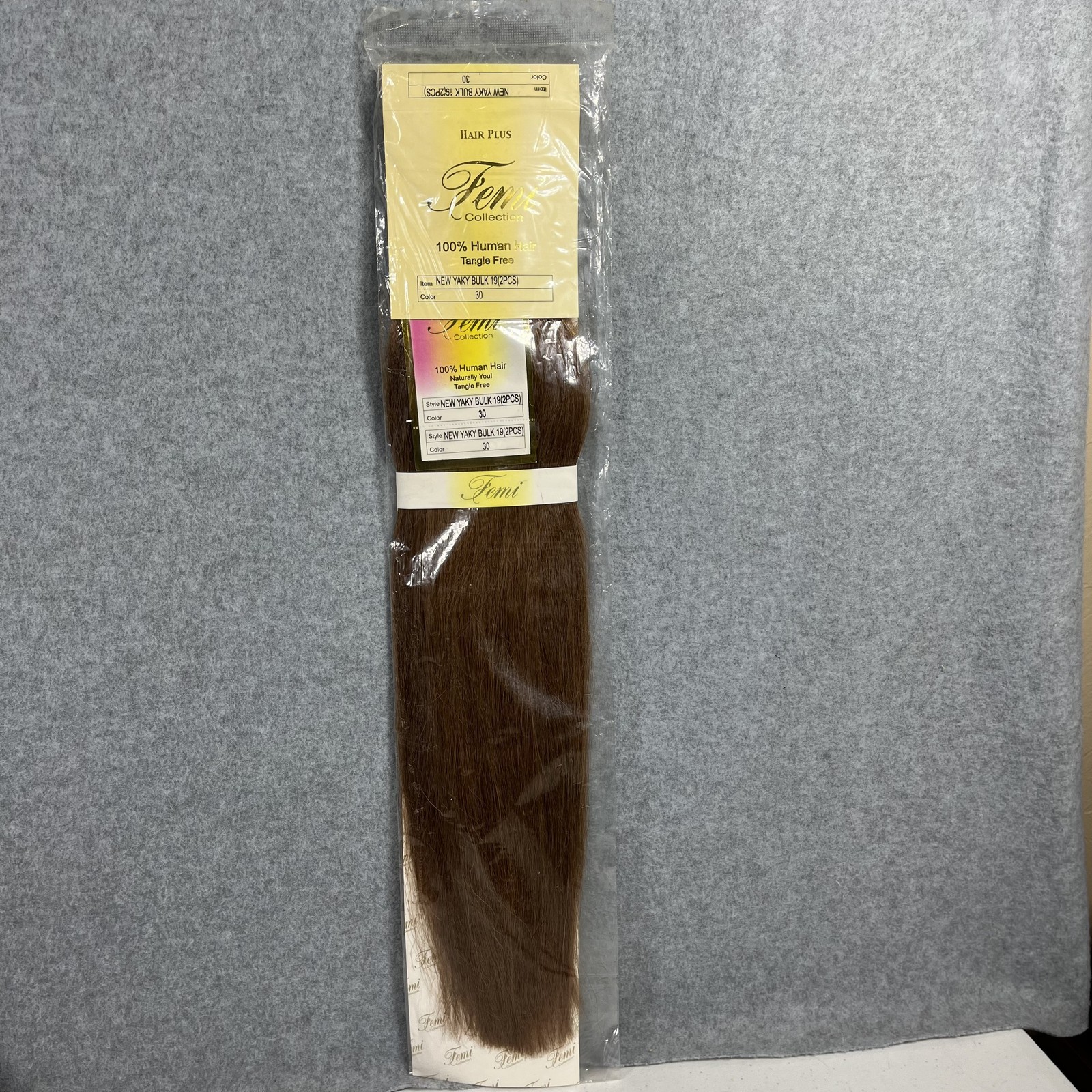 Femi Collection Hair Plus 100% Human Hair New Yaky Bulk Extension Color 30