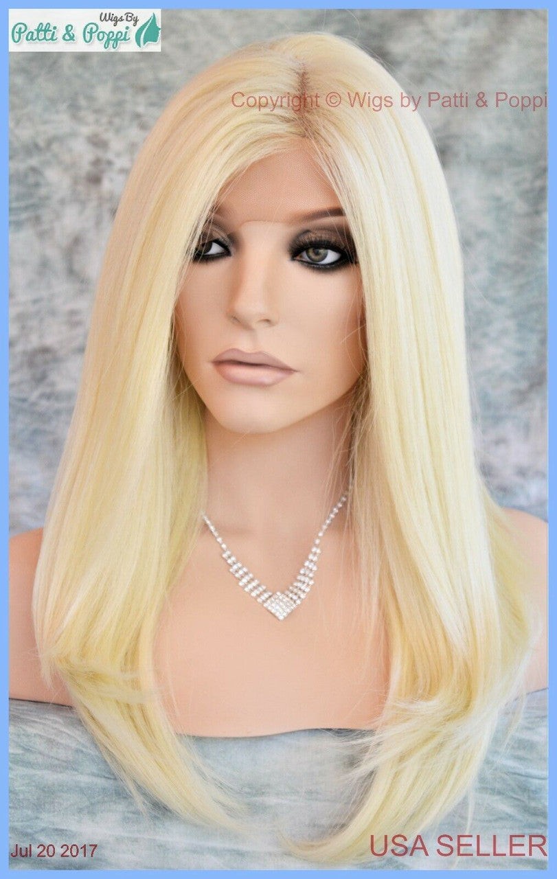 Sepia Swiss Lace Front Wig 4X4 Silk Top Heat Safe Long Thick Color 613