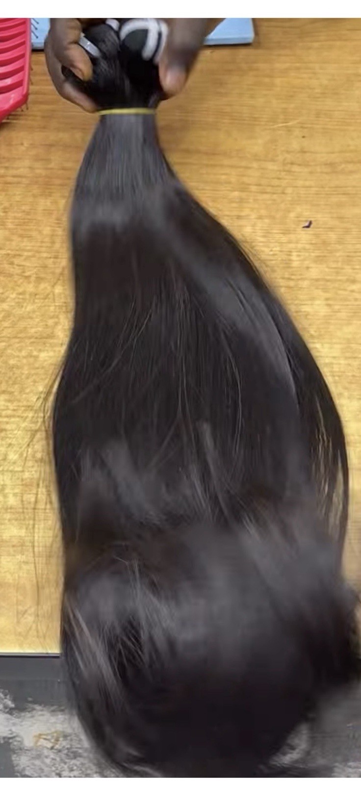 Women’s Black Straight Human Hair Weft Extension 11-20 in, 1 Piece