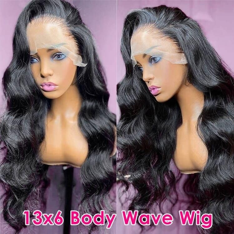 13×6 HD Transparent Lace Front Wigs Human hair Pre Plucked 180 Density Brazil…