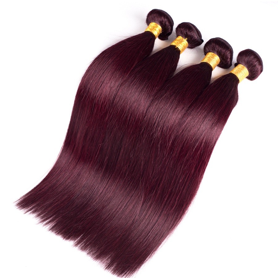 Silky Straight Virgin Brazilian Human Hair color #1 #2 #4 natural one bundle