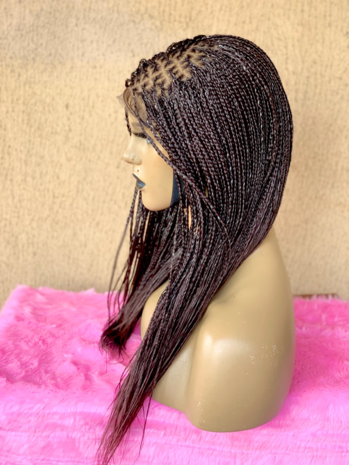 knotless braided wig, 5by5 lace closure, ready to ship, c cut style, gift ideas