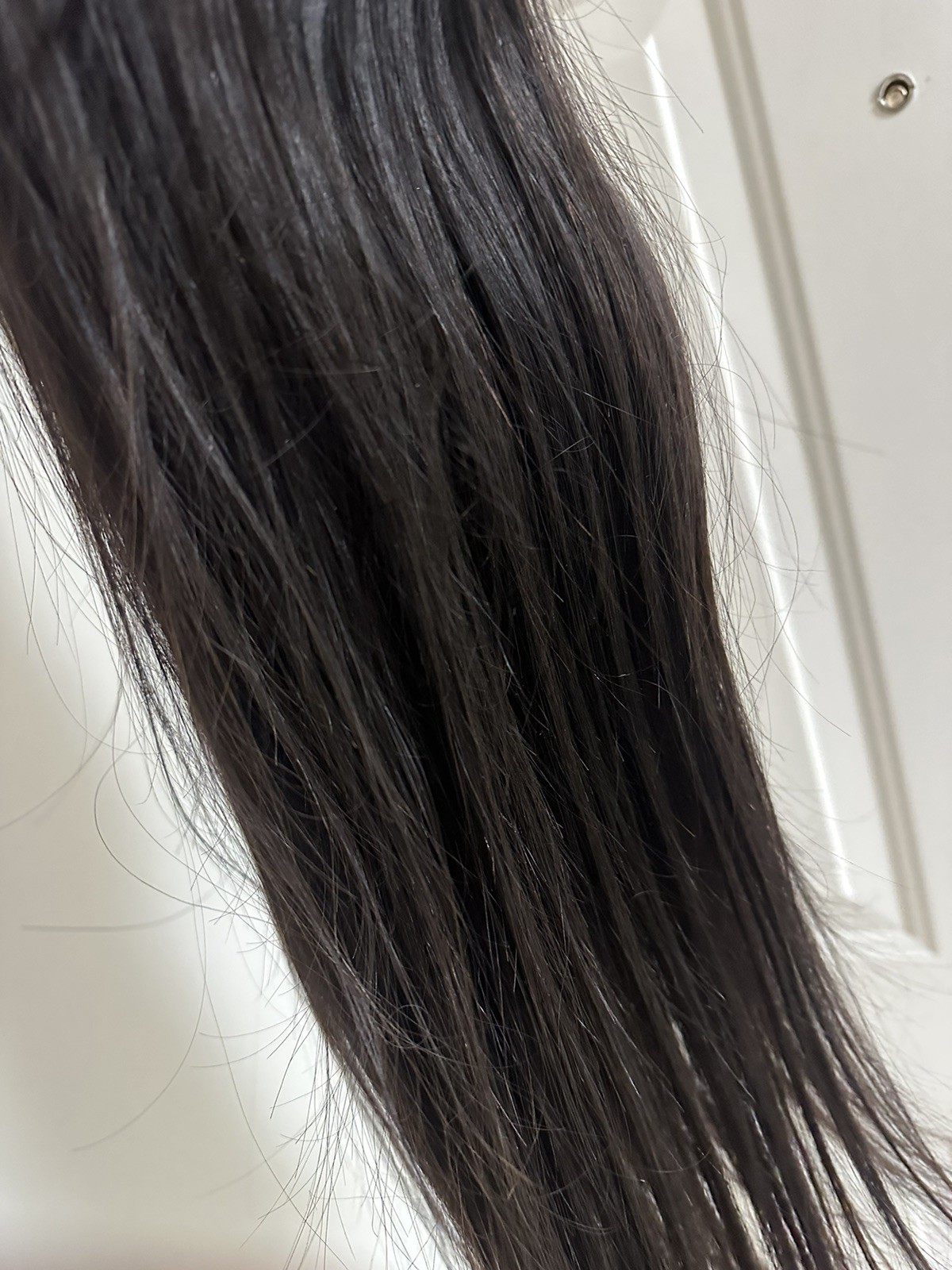 Rare Hand Tied Silk Top Full Lace Wig Human Hair Deep Brown 26in NEW