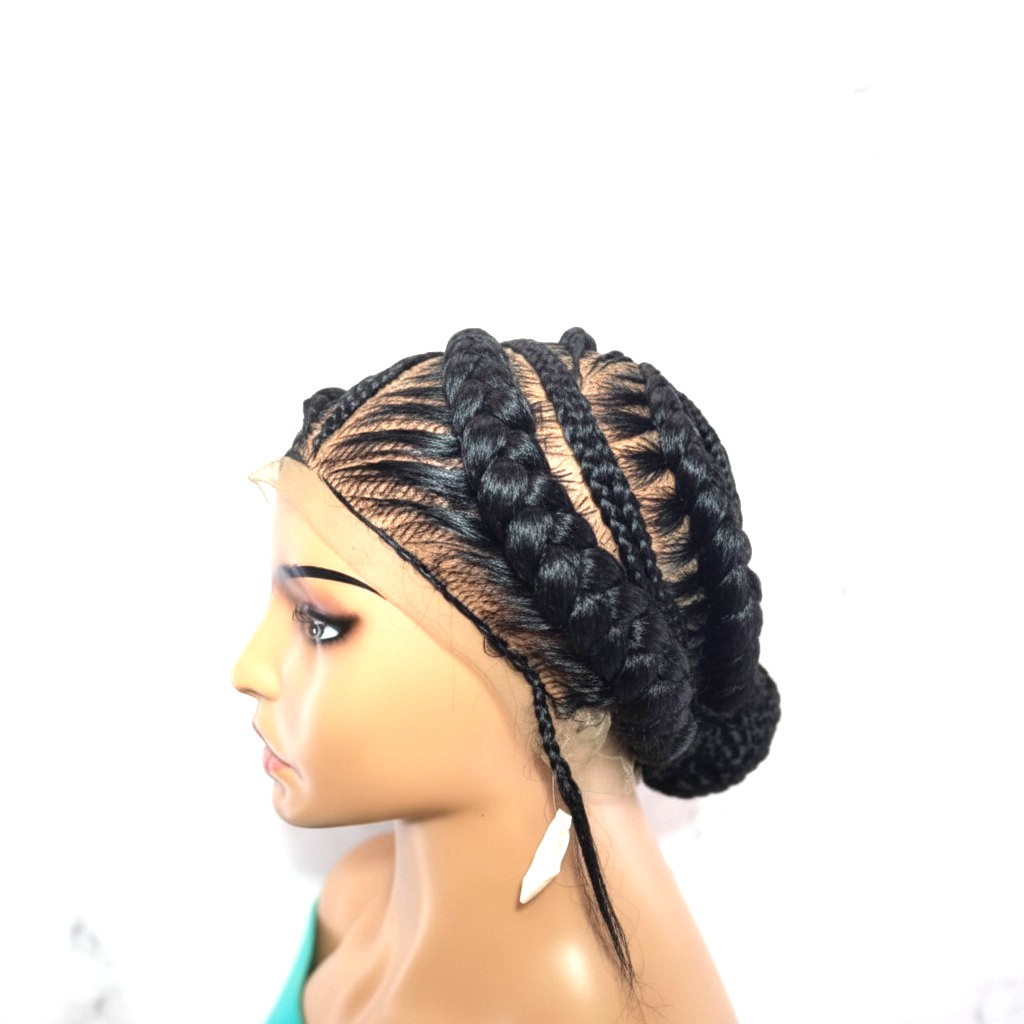 Braided Wig. Large Cornrow Braids. Full Lace with baby hair