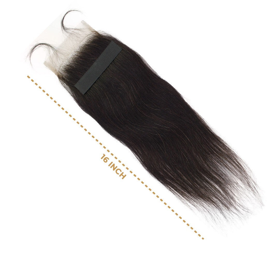 LUXLUXE Lina 4X5″ HD Lace Closure straight 16″ Natural 100% Human Hair Extension