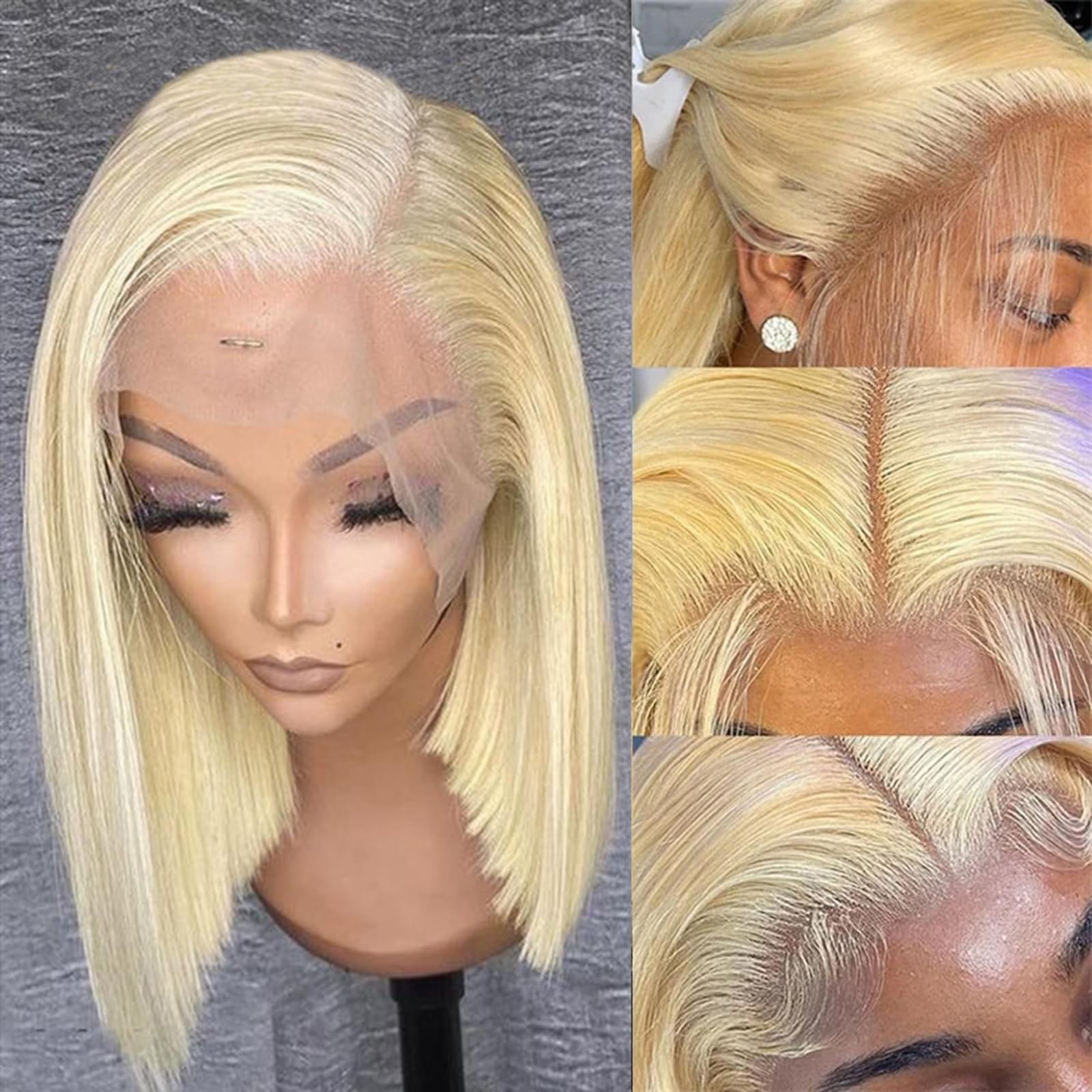 Munx Blonde Human Hair Bob Wig For Black Women Wear And Go Glueless Bob Wig