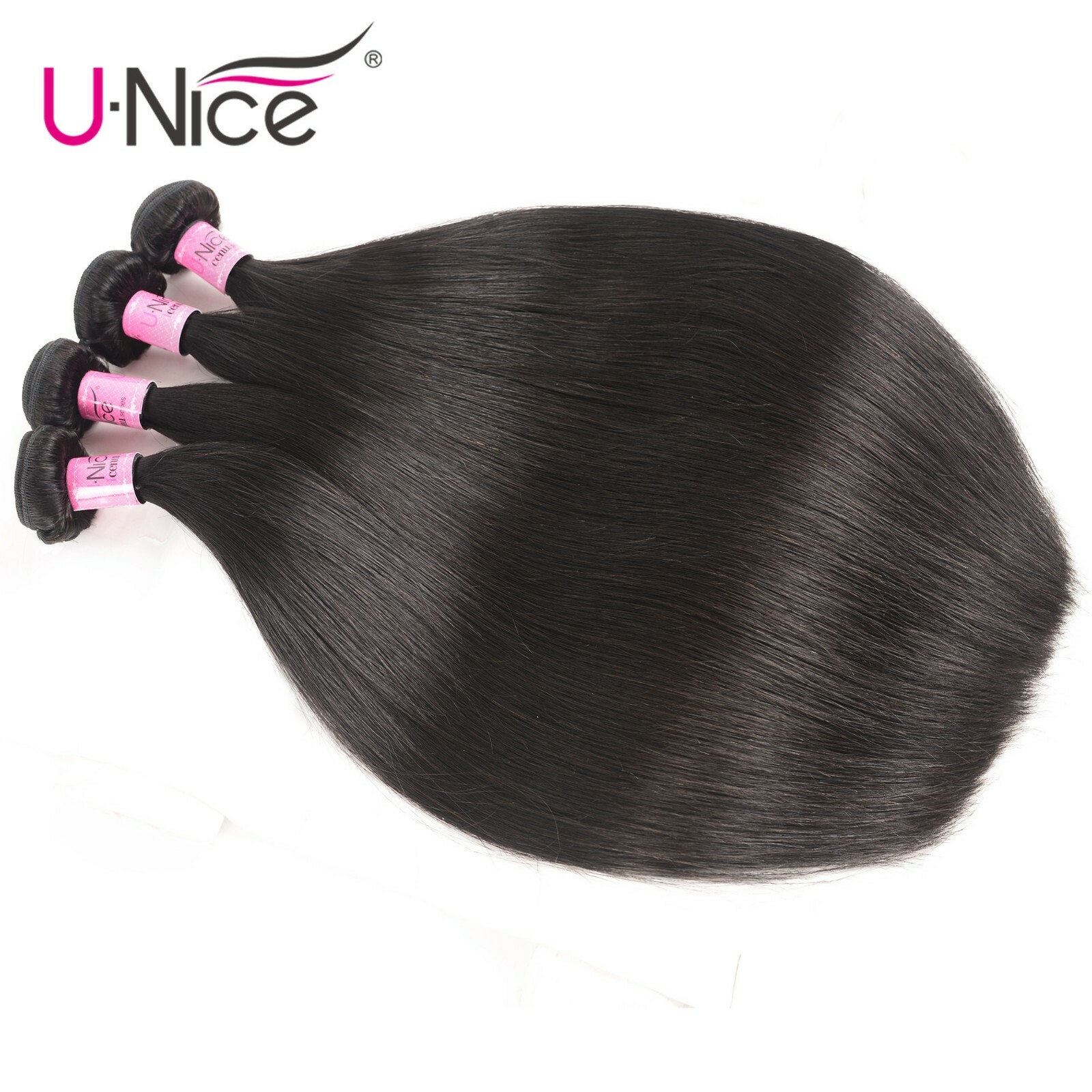 UNice Peruvian Straight 3 Bundles Human Hair Extensions Virgin Hair Weaves Wefts