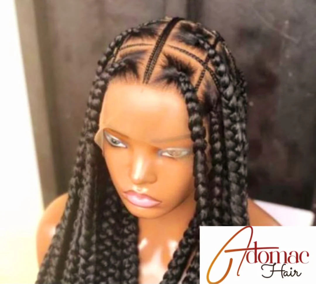360 full lace Braided Wig 005 – Luxury Braided Wig Style with Easy Styling