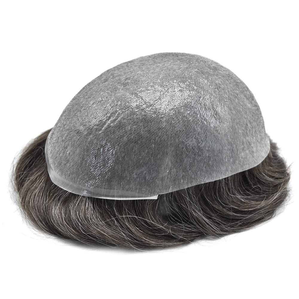 Ultra Thin Skin Toupee Mens Hair Replacement All Colors Hairpieces PU System US