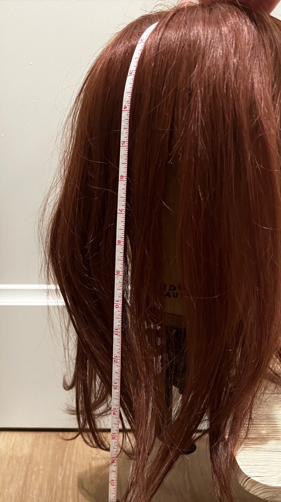 100% Human Hair Topper Cowboy Red Straight Hair 16″