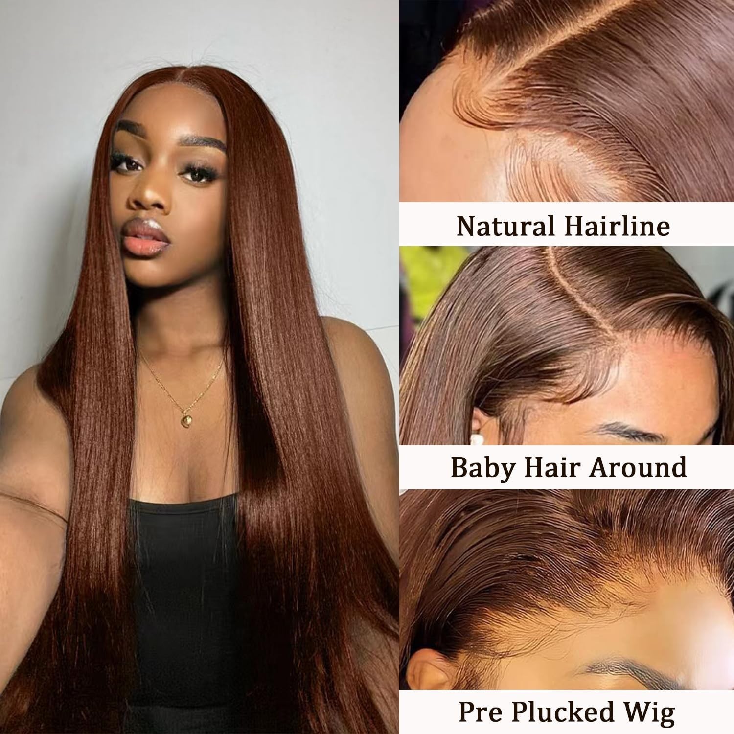 13×6 HD Transparent Lace Front Wig – Adjustable Straps