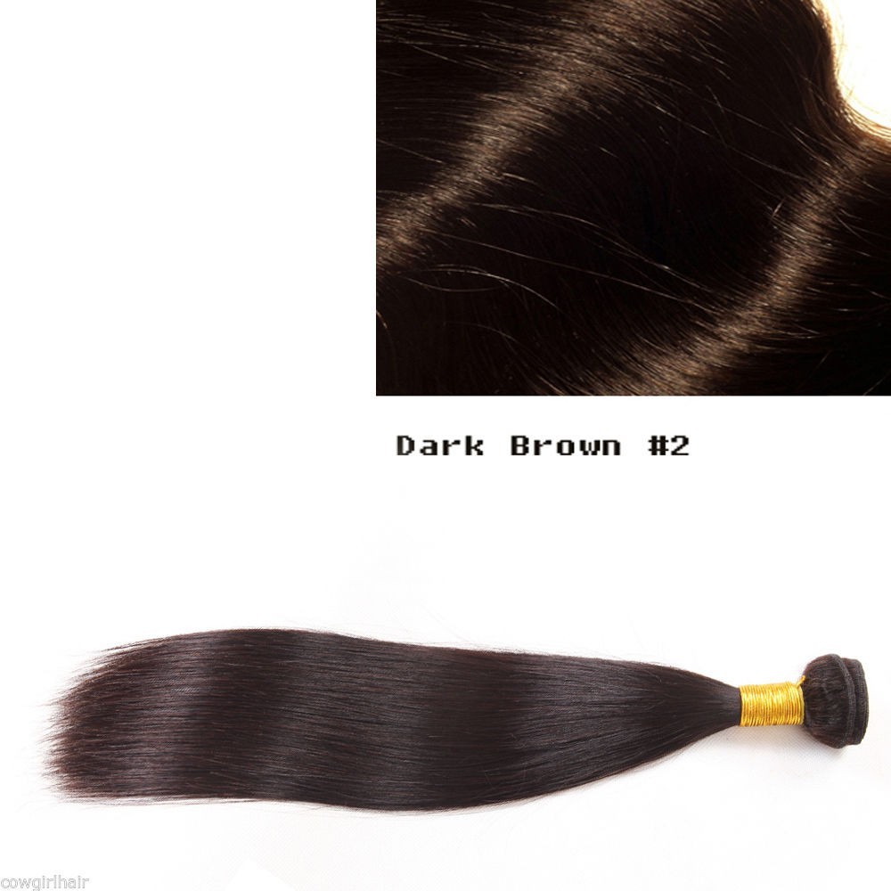 Dark Brown Straight Weave Hair Extension 100 Human Ali Bundle