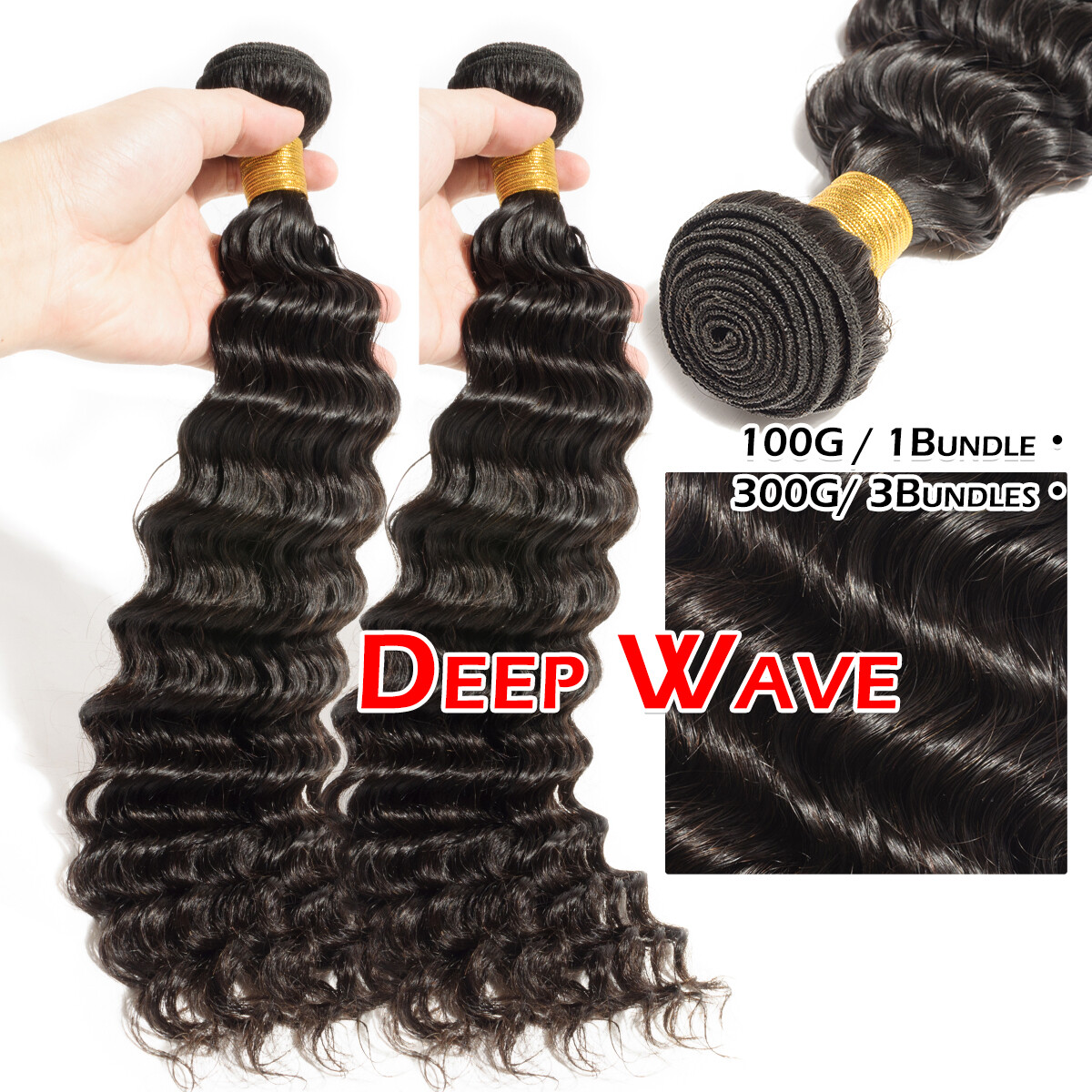 100% Human Hair Bundles Remy Virgin Hair Extensions Straight / Body / Water Wave