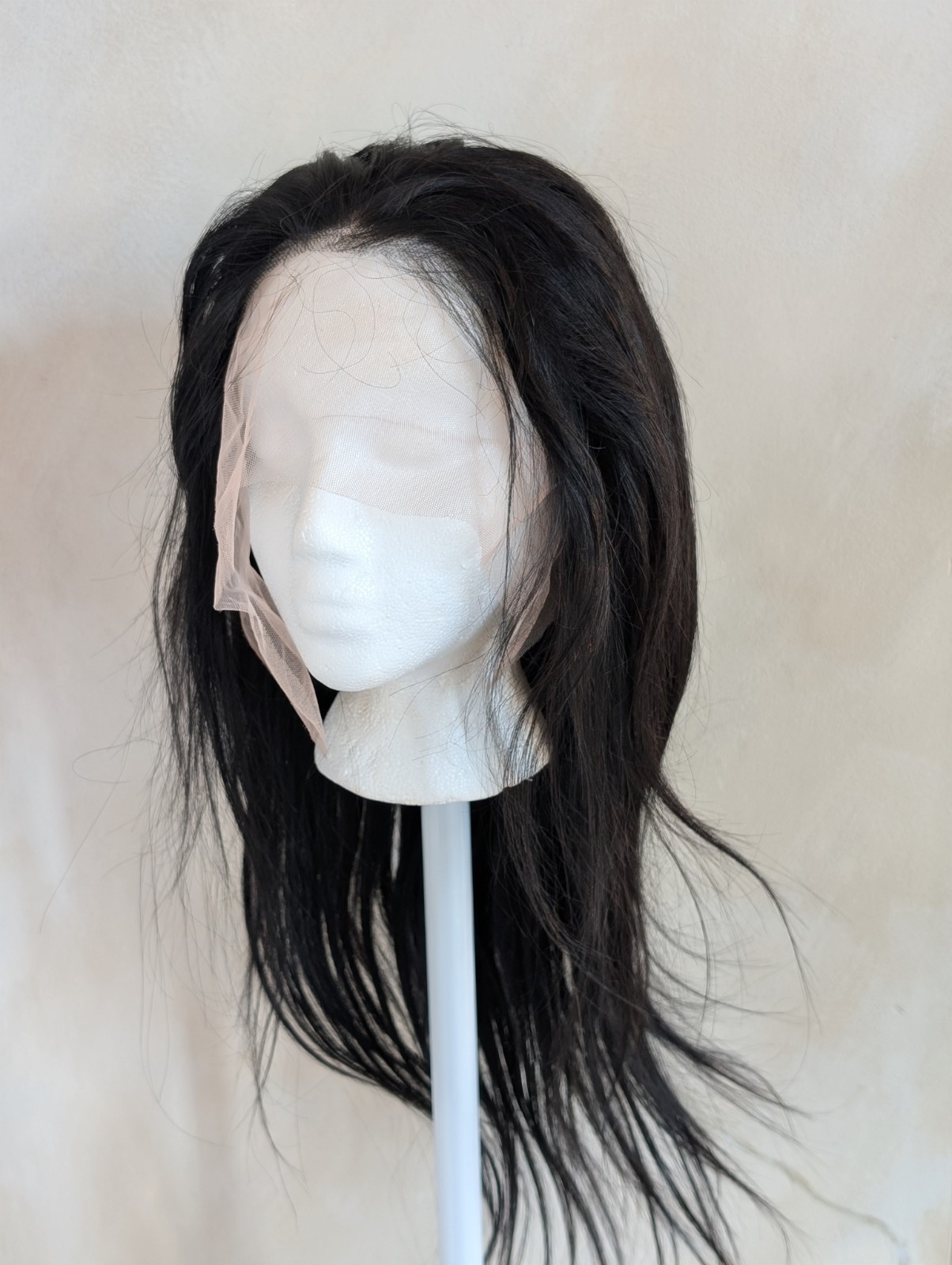 26” Straight Very Dark Brown/Black Wig Lace Front Adjustable Cap NWOT