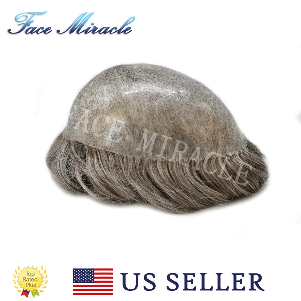 All Poly Mens Toupee Human Hair System 0.1MM Thin Skin Toupee for Men Hair Piece