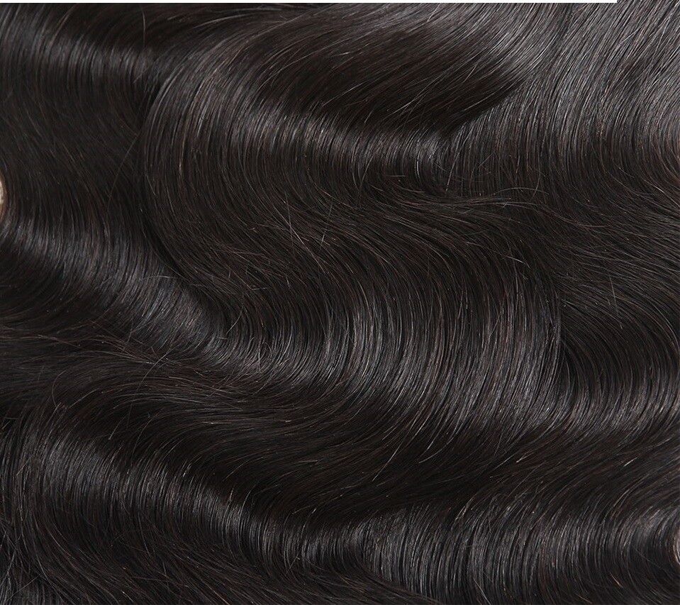 Unprocessed Virgin Human Hair Natural Black Body Wave Sew In 1 or 3 Bundles
